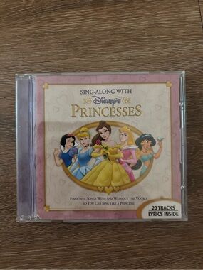Disney Princesses Sing-Along CD — Pink, Gold, Cream Artwork